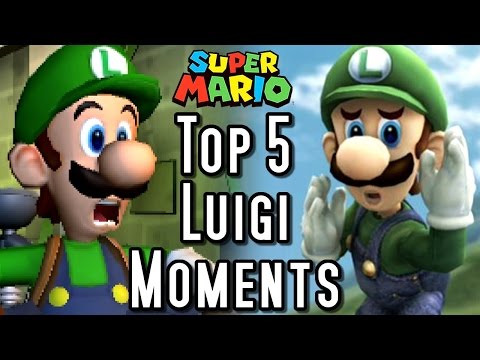 Super Mario TOP 5 LUIGI MOMENTS (3DS, Wii, GC) - UChnz1eAo9SfuDfqFZt1KFtA