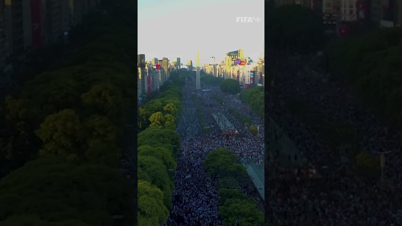 Scenes in Buenos Aires after Argentina became world champions 😳 🇦🇷