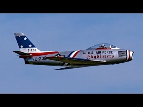 F-86 Sabre 20Kg 3,10m Scale 1:3,7 Large RC Turbine Jet from Air-Classics ,  JetPower Messe 2014 *HD* - UCH6AYUbtonG7OTskda1_slQ