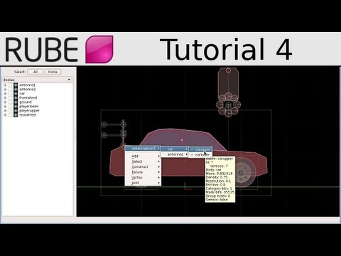 RUBE editor tutorial 4/18 - Panels: Items, Properties, Script - UCTXOorupCLqqQifs2jbz7rQ