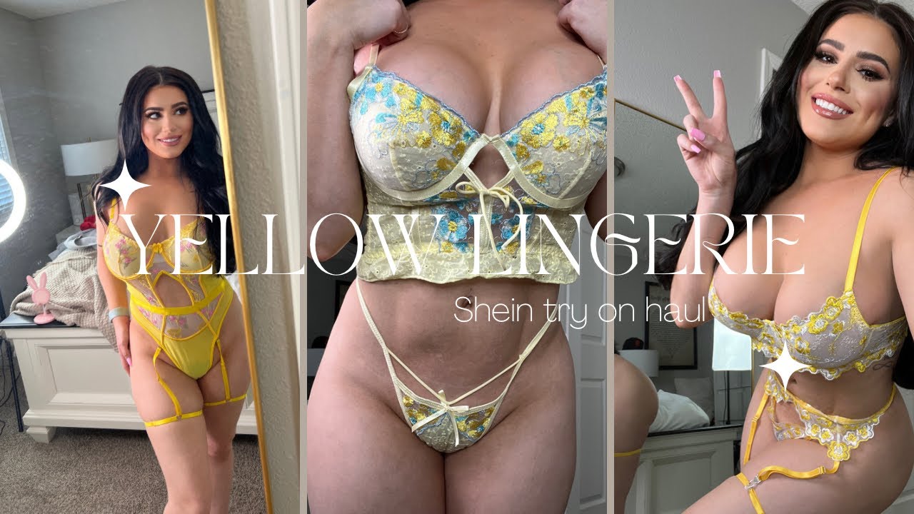 Shein ALL Yellow Lingerie Try On | #tryon #sheinhaul