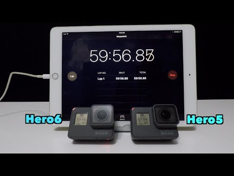 GoPro: Hero6 vs Hero5 Battery Life Comparison (4k 30fps W)  - GoPro Tip #595 - UCTs-d2DgyuJVRICivxe2Ktg