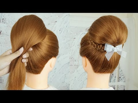 3 Minute Elegant Bun Hairstyle For Wedding & Party - Quick Hairstyles | Try On Hairstyles - UCoRLYoBuDsMTuYqnWxPvq9w