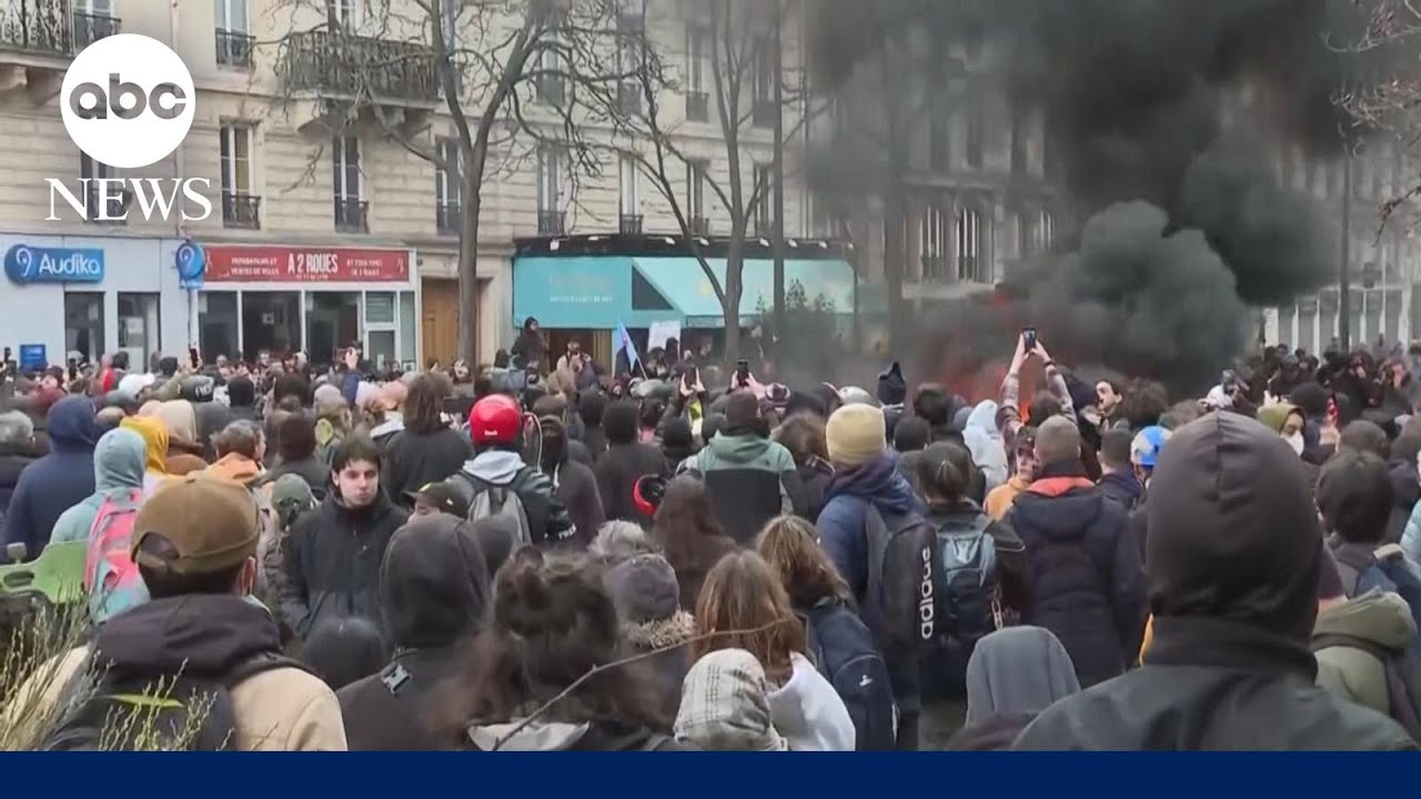 Protests continue, escalate after Macron pushes through pension reform in France | ABCNL
