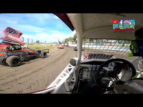 Heat 1 - 10 augustus 2024 - Onboard Brisca F1 Stockcar FRL79 Louw de Vries ACON Autocross RaRaRacing - dirt track racing video image