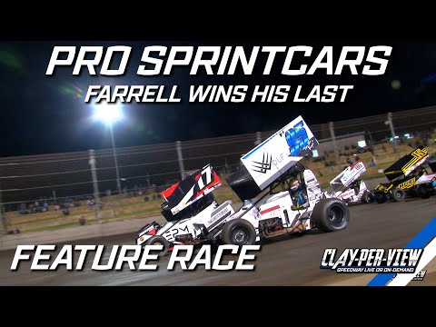 Pro Sprintcars | Ryan Farrell Wins His Final Race - Perth Motorplex - 30th Mar 2024 | Clay-Per-View - dirt track racing video image
