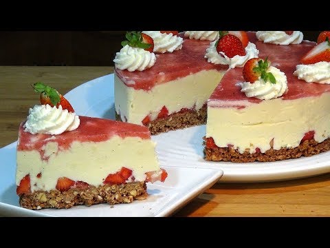 Receta Tarta de chocolate blanco con fresas y sin horno - Recetas de cocina, paso a paso - UC5ONfXPjWgqElh0NZaRJ1tg