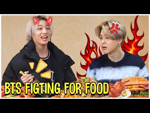 Times BTS Fighting Each Other Because They Loved Food So Much