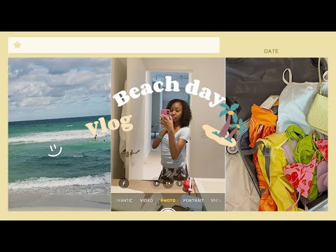 Beach day vlog!!! First vlog video!!!