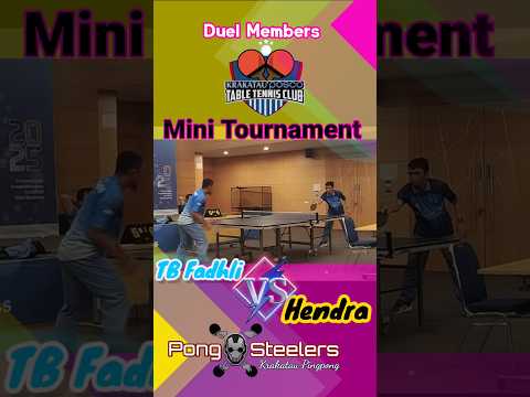#tenismejacilegon TB Fadhli Vs Hendra Penholder #krakatauposco #tabletennis Mini tournamen