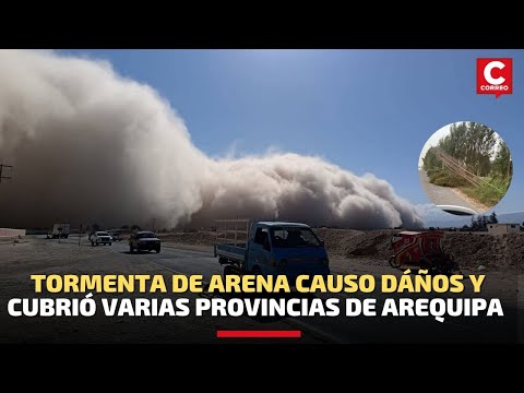 Arequipa: Tormenta de arena cubrió toda la ciudad y dejó varios daños en provincias