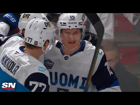 Finland's Anton Lundell Sneaks One Through Filip Gustavsson's FiveHole