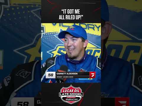 🏁 Garrett Alberson explained how early contact got him to the win in Thursday's #LucasDirt feature. - dirt track racing video image