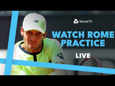 LIVE PRACTICE: Tommy Paul Warms Up For Tonight's Big Rome Semi-Final