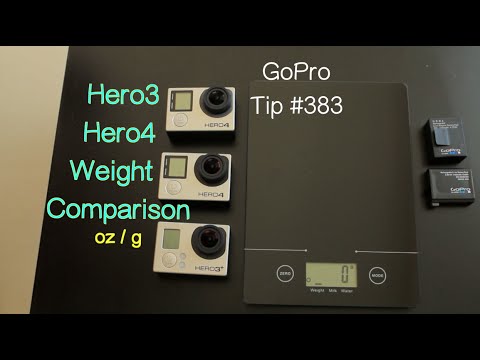 GoPro Hero3+ Black, Hero4 Silver & Black Weight Comparison - GoPro Tip #383 - UCTs-d2DgyuJVRICivxe2Ktg