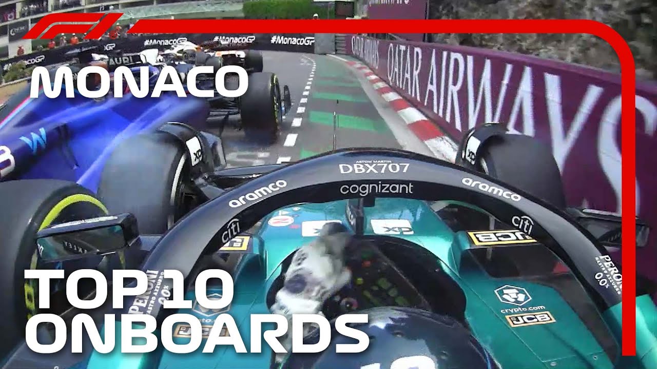 Stroll Gets Squeezed, Perez Crashes And The Top 10 Onboards | 2023 Monaco Grand Prix | Qatar Airways