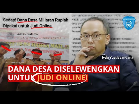 Kepala PPATK Ivan Yustiavandana Ungkap Adanya Dana Desa Diselewengkan untuk Judi Online