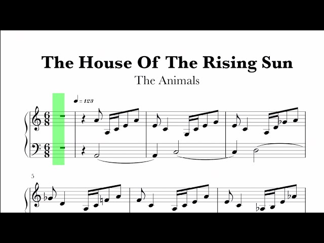 The House of the Rising Sun – Sheet Music