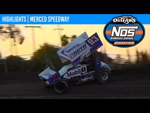 World of Outlaws NOS Energy Drink Sprint Cars | Merced Speedway | September 14, 2024 | HIGHLIGHTS - dirt track racing video image