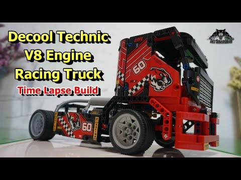 DeCool Technic Blocks 8 Cylinder V8 Engine Racing Truck Time Lapse Build - UCsFctXdFnbeoKpLefdEloEQ