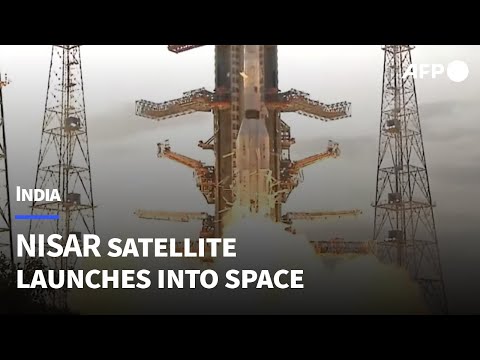 🔴LIVE: India and US launch powerful Earth-monitoring satellite | AFP