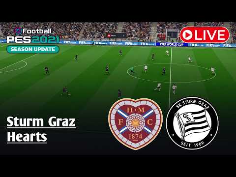 Efootball pes21 Gameplay Simulation Match Sturm Graz vs Hearts | Video Game Simulation
