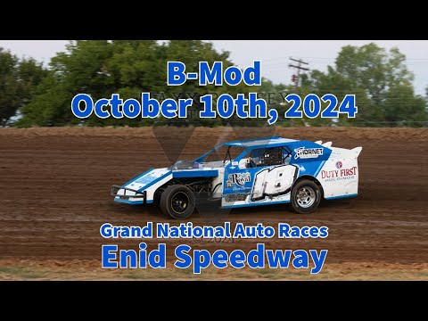 Enid Speedway Grand National Auto Races B-Mod 10/10/24 #18 Kyle Wiens GoPro - dirt track racing video image