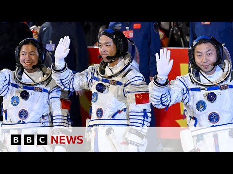 China sends youngest-ever astronauts to space | BBC News