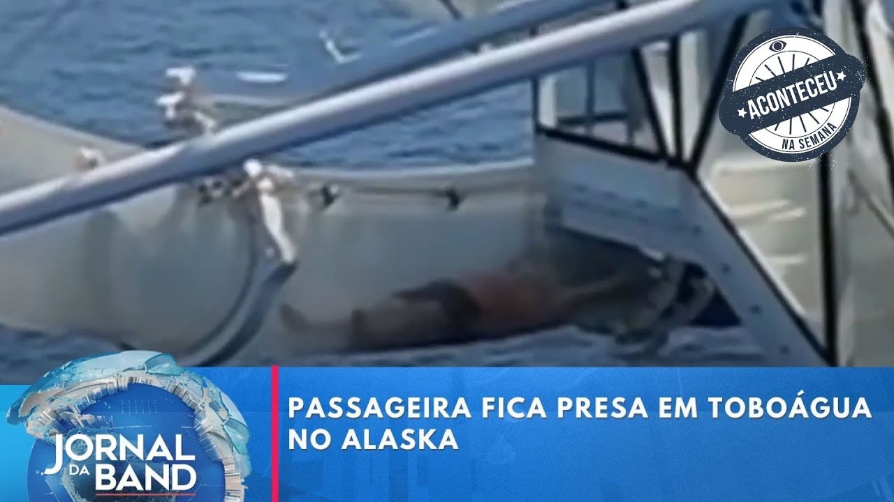 Passageira fica presa em toboágua no Alaska | Aconteceu na Semana