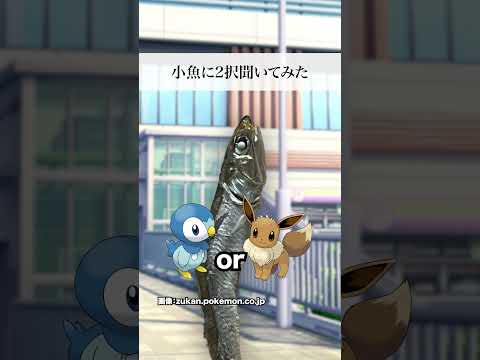小魚が好きなポケモンって？🤔 #ポケモン #究極の2択 #ストリートインタビュー #小魚