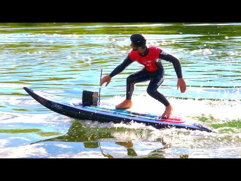 SHREDDiNG w/ an RC SURFBOARD - VERY Fast & Upgraded! KYOSHO Surfer 3.0 | RC ADVENTURES - UCxcjVHL-2o3D6Q9esu05a1Q