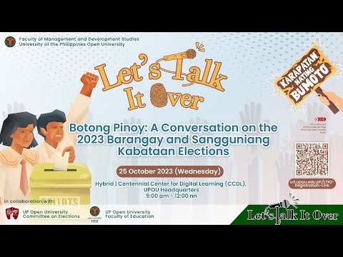 LTIO: Botong Pinoy: A Conversation on the 2023 Barangay and Sangguniang Kabataan Elections