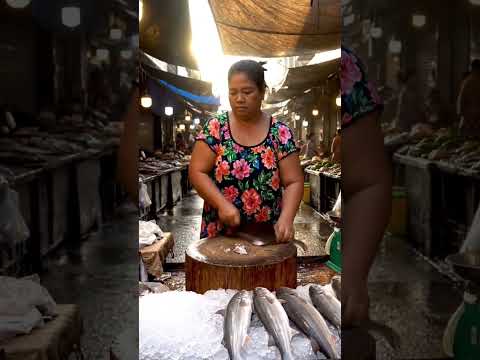 a busy day in a wet market in the Philippines and selling baby sharks #wetmarket #shark #babyshark