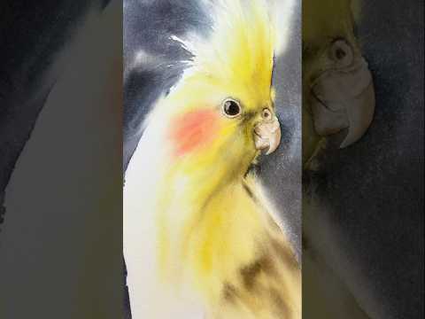 The process of wet-on-wet technique in watercolor 💛 #watercolorpainting