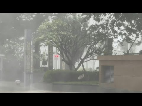 Strong winds, heavy rainfall in China's Yangjiang as Typhoon Ragasa nears | AFP