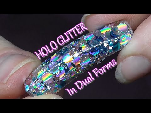 Testing Holo By Phoenix Glitter | Glitter Using Dual Forms | ABSOLUTE NAILS