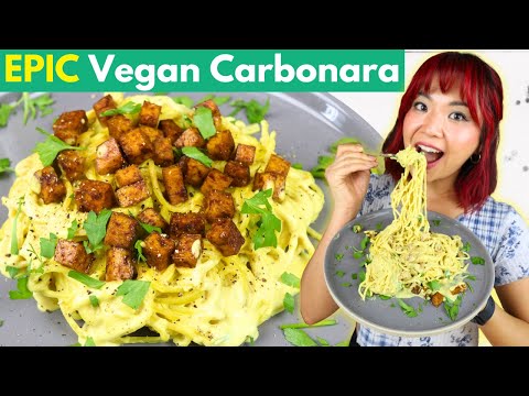 EASY VEGAN CARBONARA RECIPE (15 minutes or less)