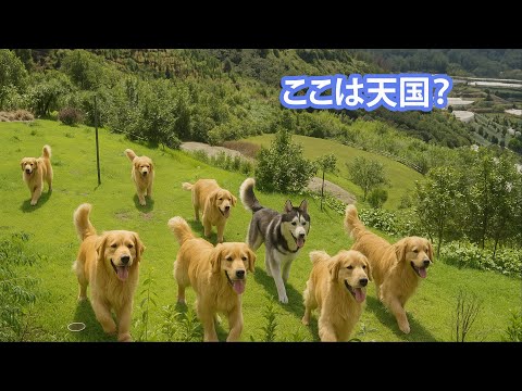 ここは天国？自然に囲まれた農園で暮らすゴールデンレトリバーたちが幸せすぎた！