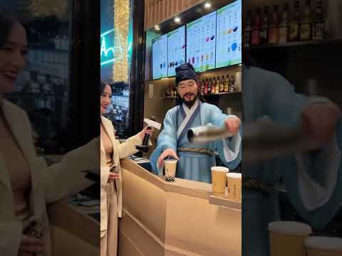 李白老师在奶茶店工作#李白#AI#搞笑#反差#采访