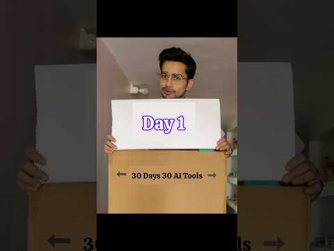 This AI Tool is Crazy 🤯 #day1 #30dayschallenge