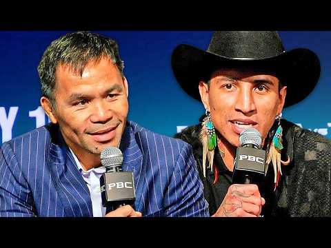 Manny Pacquiao vs Mario Barrios • FULL Final Press Conference & Face Off Video