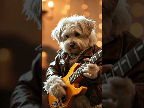 Dog Guitarrista 🐶🎸 #dog #guitar #cute #trending #cutedance #funny