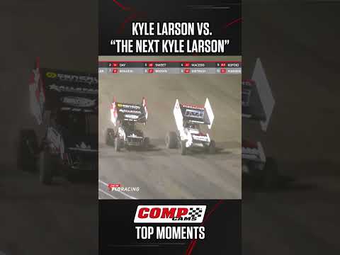 🔥 Kyle Larson vs The Next Kyle Larson!? #comptopmoments #highlimitracing #410sprints - dirt track racing video image