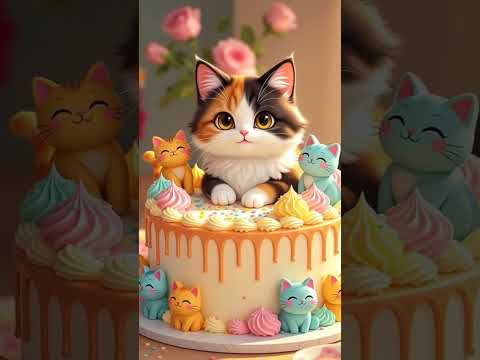 Mommy Birthday party #DreamScreenAI Happy birthday to you 🎂🥳#happybirthday #shortsfeed #cat #shorts