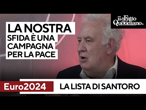 Santoro presenta le liste per le Europee: “Noi ‘disertori’, questa sfida è una campagna per la pace”