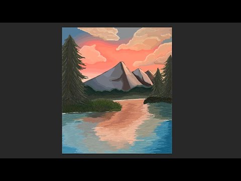 Bob Ross Inspired Speed Art