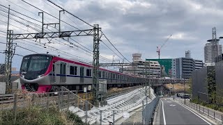 4/7 京王5000系5740f 聖蹟桜ヶ丘発車からの多摩川橋梁へ