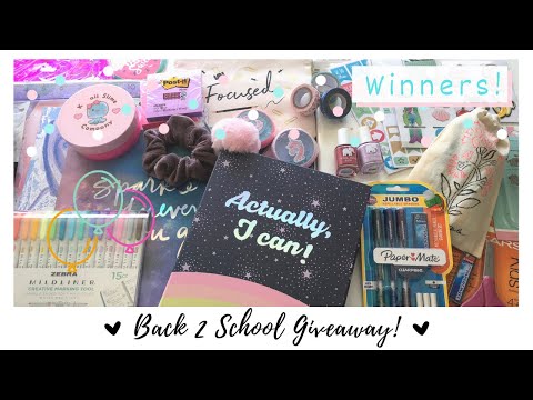 2019 Back To School Giveaway Winners! 💌 💕