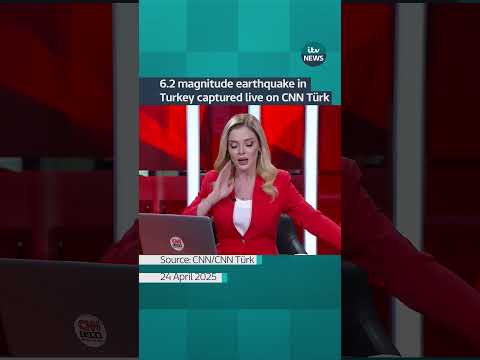 6.2 magnitude #earthquake in Turkey captured live on @CNN Türk #itvnews  #news