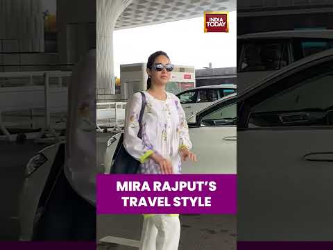 Mira Rajput Spotted At Airport In Classy Travel Look — Elegance Meets Effortless Fashion #shorts